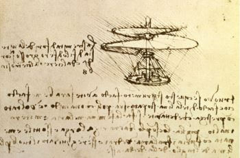 Leonardo sketch of helicopter