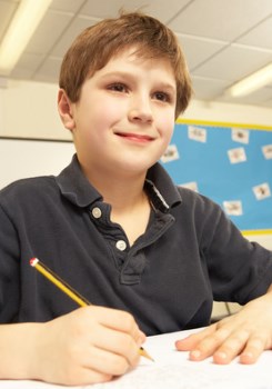 boy with focused attention