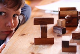 boy with blocks